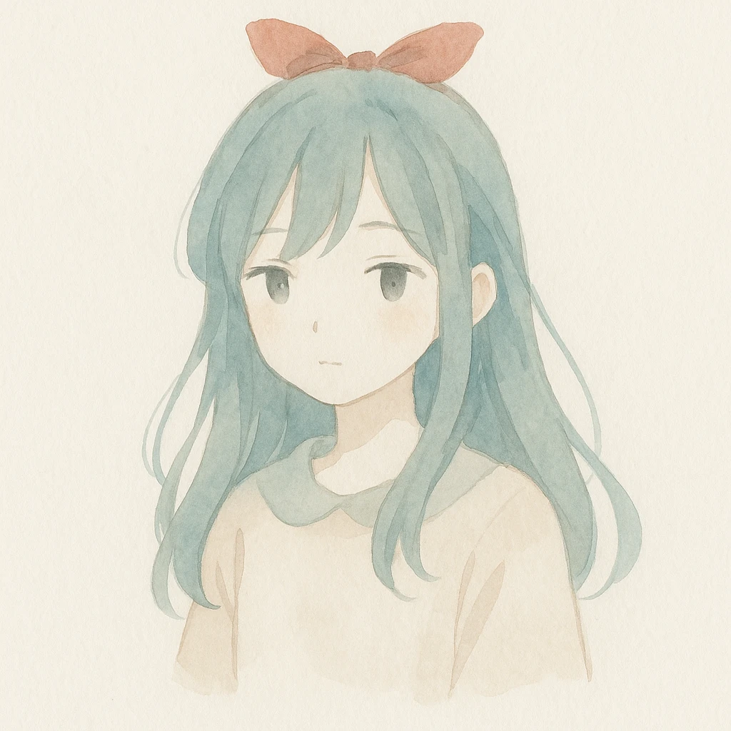 anime girl, watercolor art style emoji