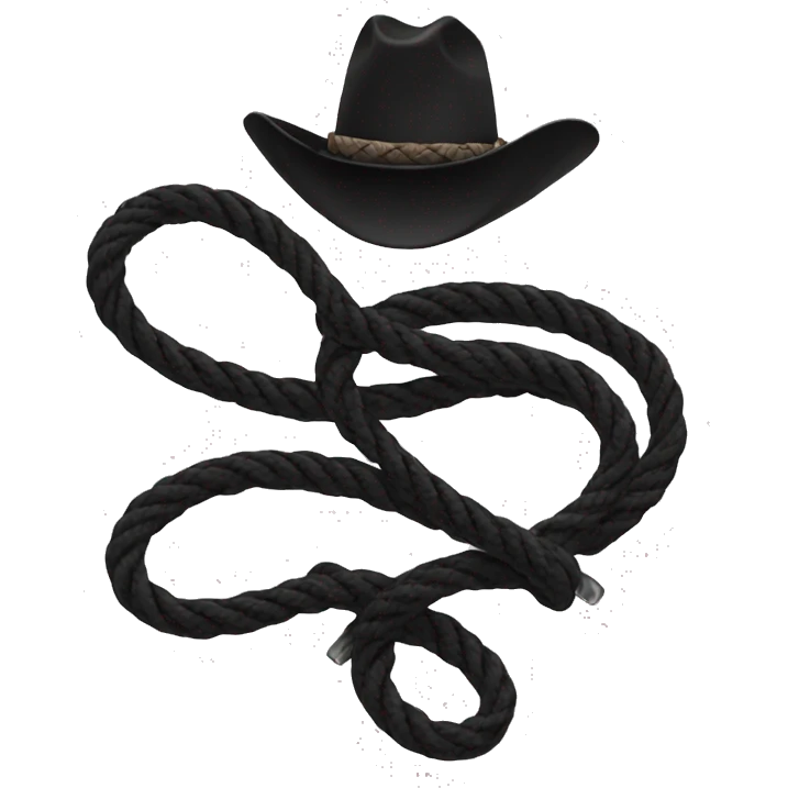 cowboy lasso black emoji