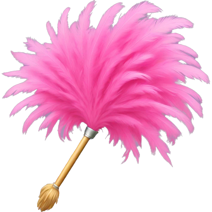 Pink feather duster emoji