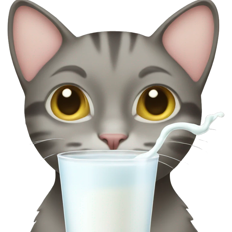 Cats drinking milk emoji