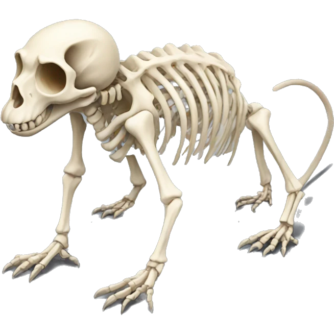realistic rat skeleton  emoji