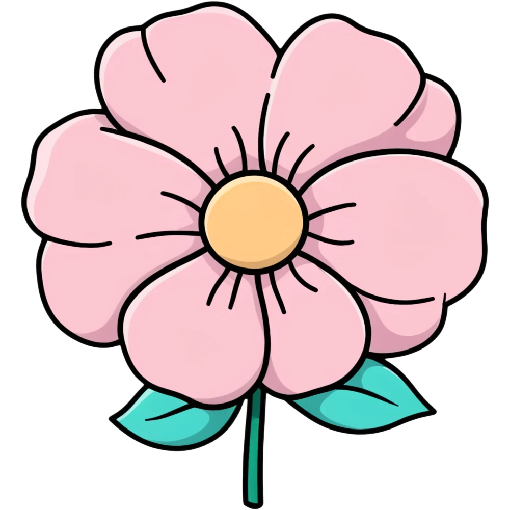 A tropical baby pink flower  emoji