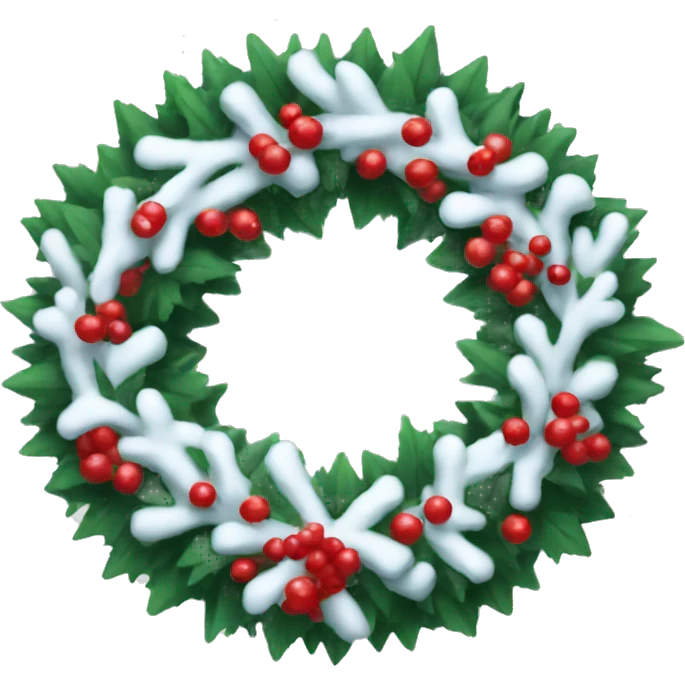 snow wreath   emoji