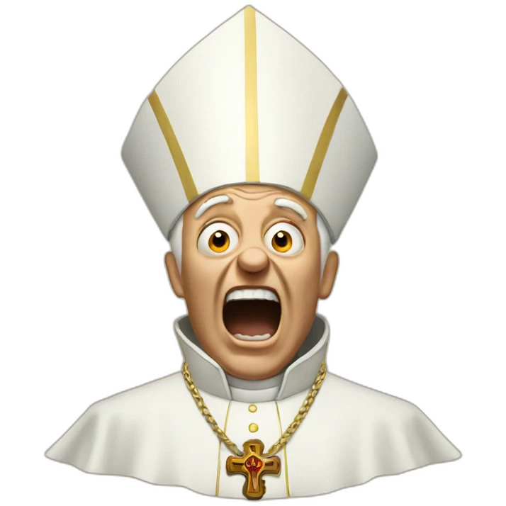 Screaming Pope emoji