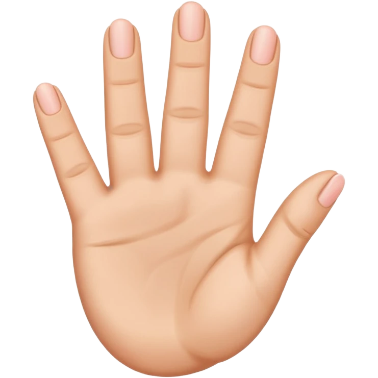 one hand emoji with 3 fingers in the middle up, and the thumb and little finger down, showing that 3 fingers are up emoji