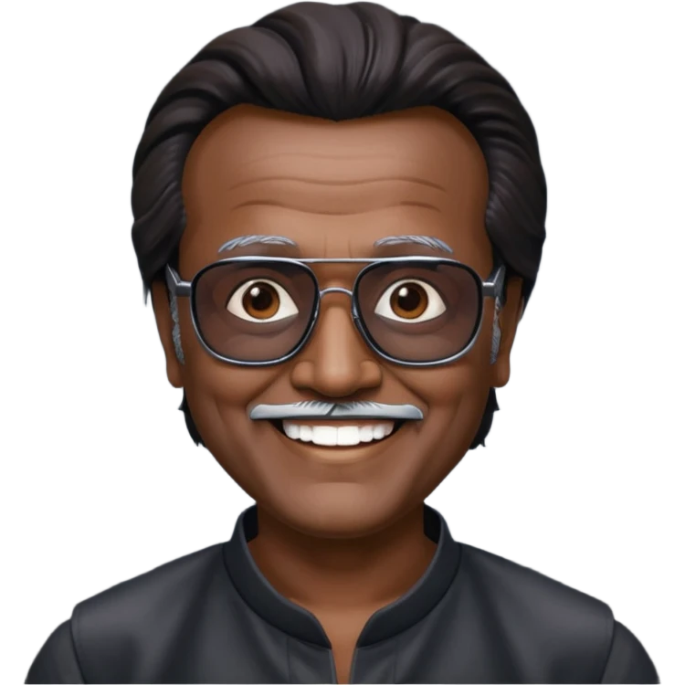 Rajinikanth baasha black cooling glass mass emoji