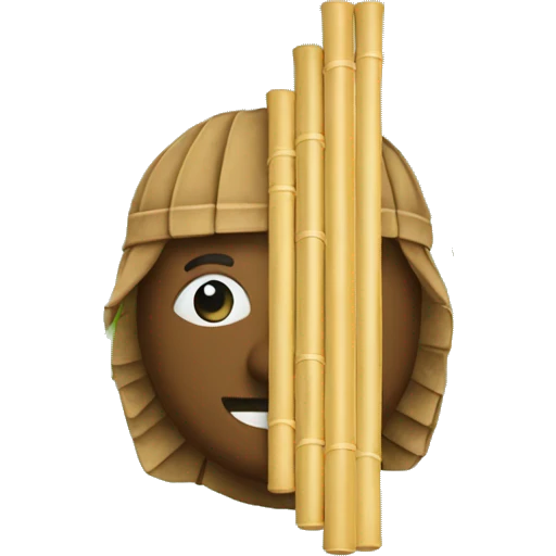 Pan flute amongst reeds emoji