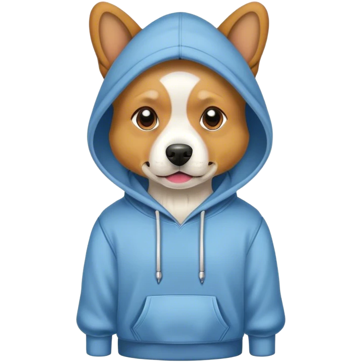 Dog wearing hoodie  emoji