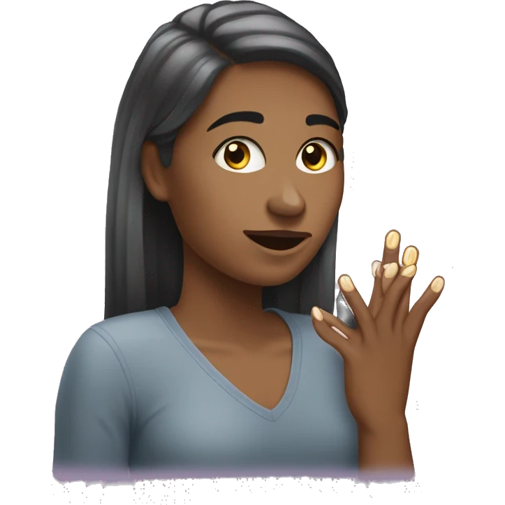 personne qui se ronge les ongles  emoji