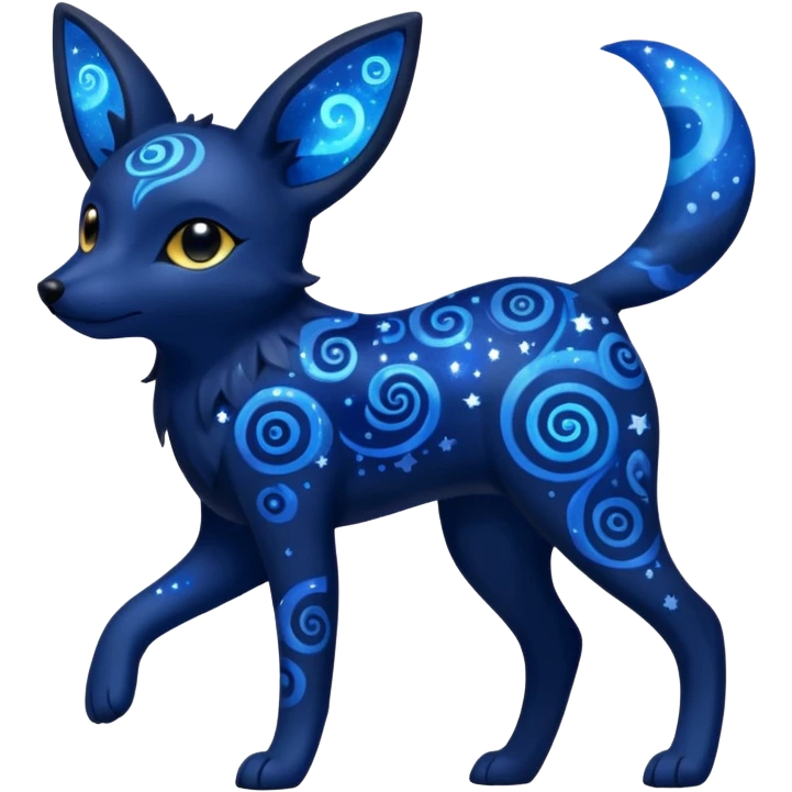 Dark-Deep-Cobalt-Blue Aural Spiritual Nebulae Starry Sparkly Swirly-patterned Star-patterned Umbreon-spirit emoji