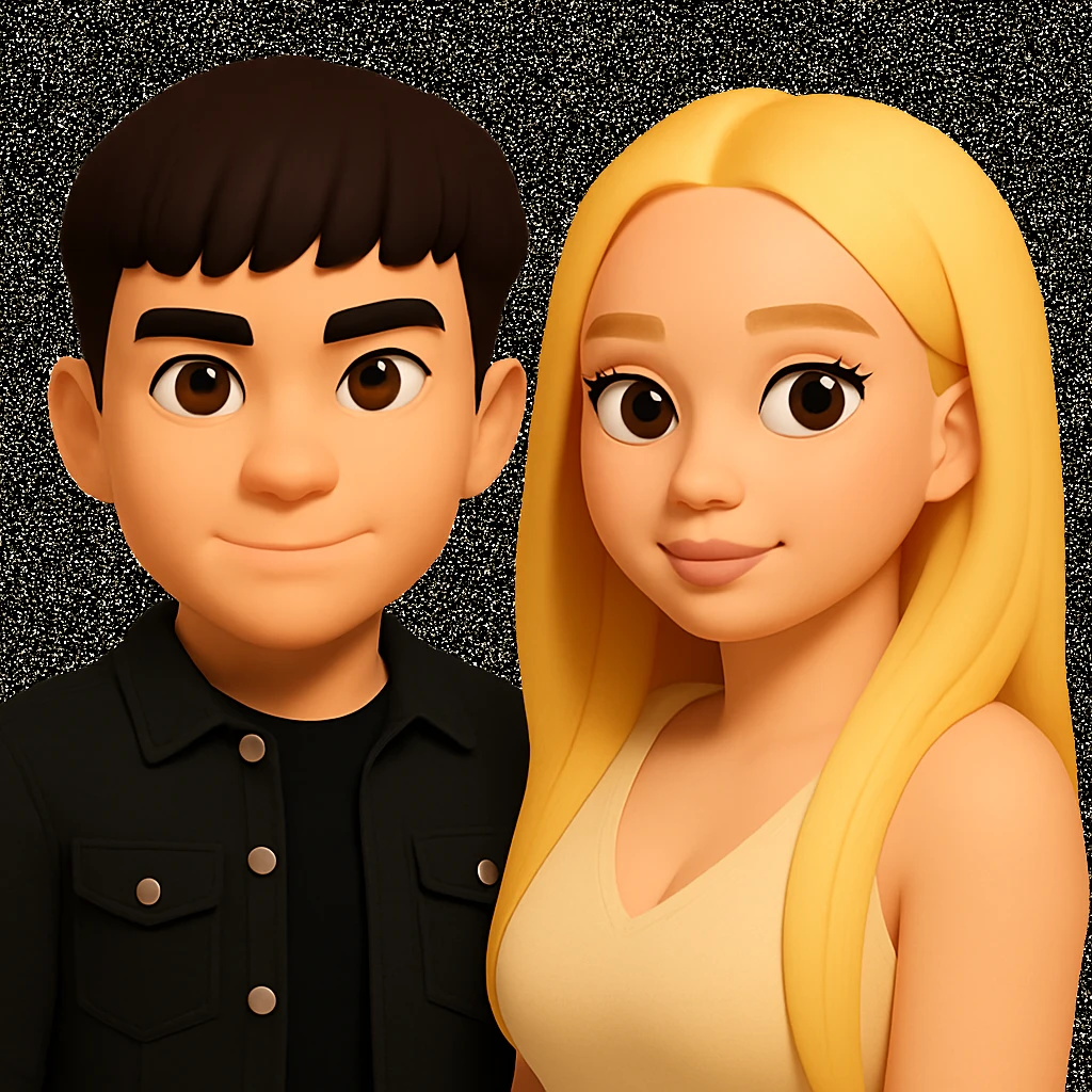Slightly increase the volume of the upper body of the girl and move her slightly to the right, preserving the style of the image. emoji