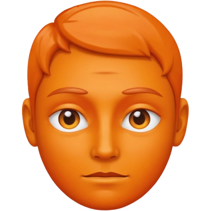 Orange: smooth face  emoji