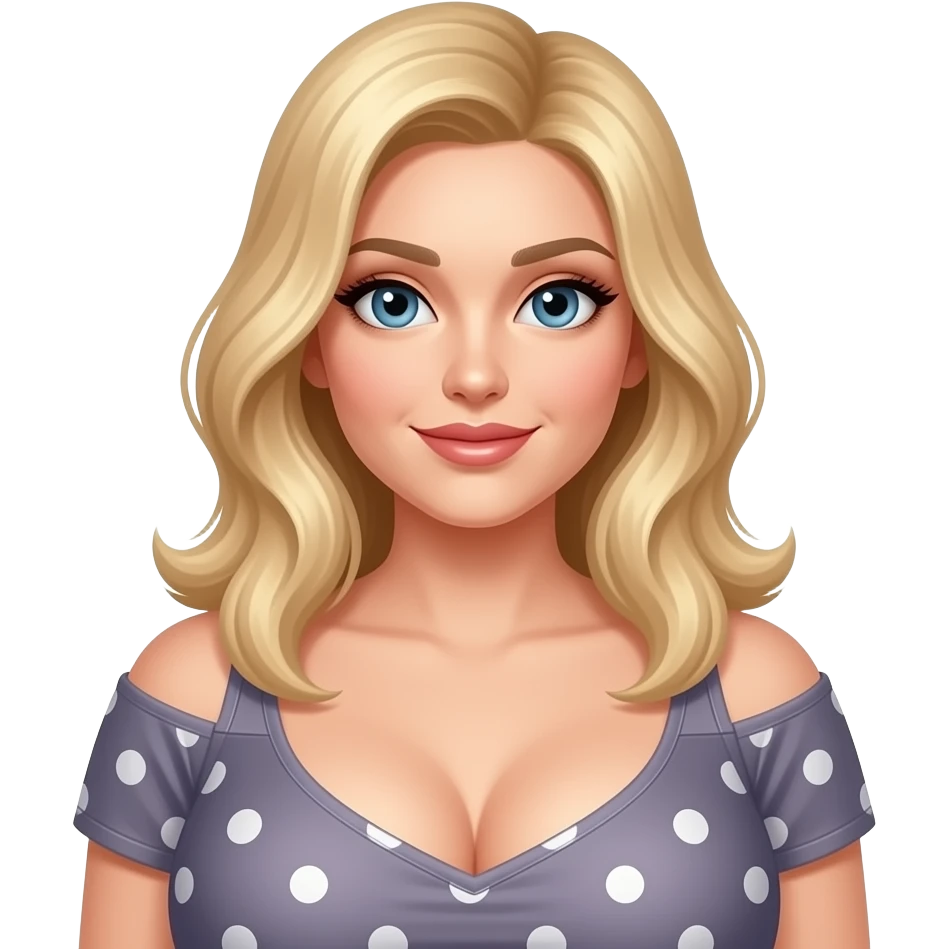 Big breasted blonde emoji