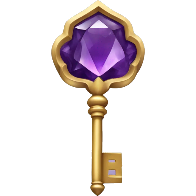 Amethyst key crwn shaped emoji