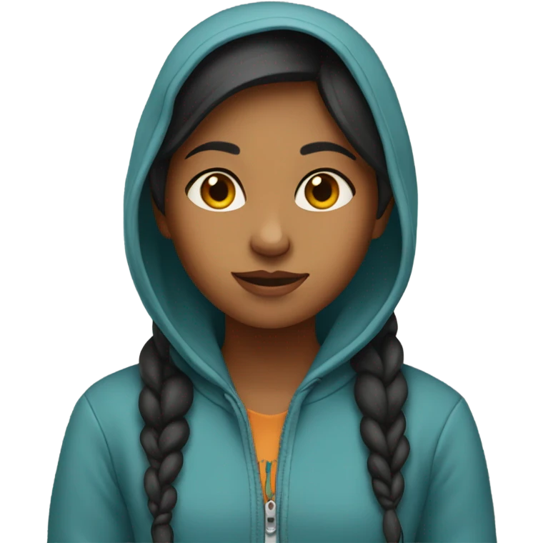 Indian Girl wearing a hoodie emoji