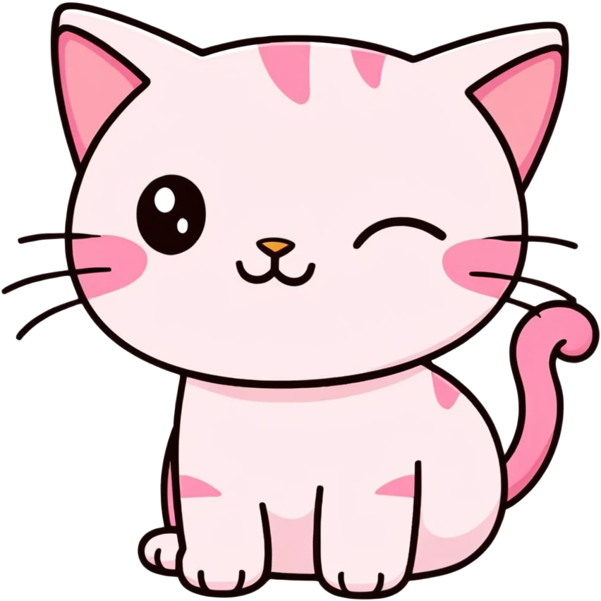 Gato rosa emoji