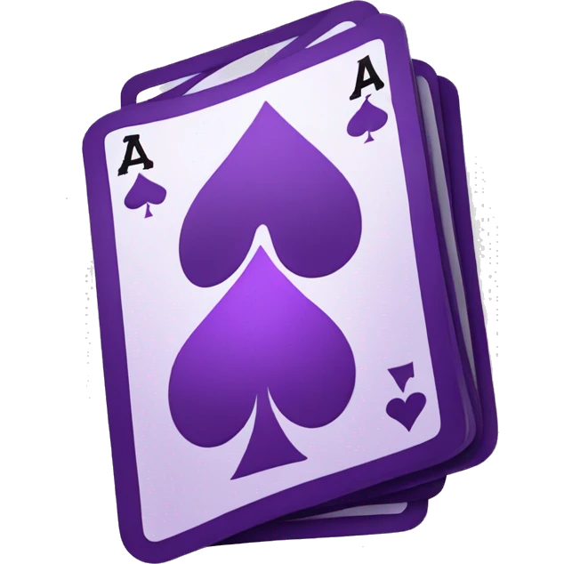 purple poker cards  emoji