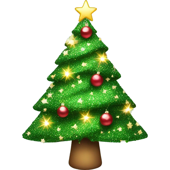 Sparkly Christmas tree  emoji