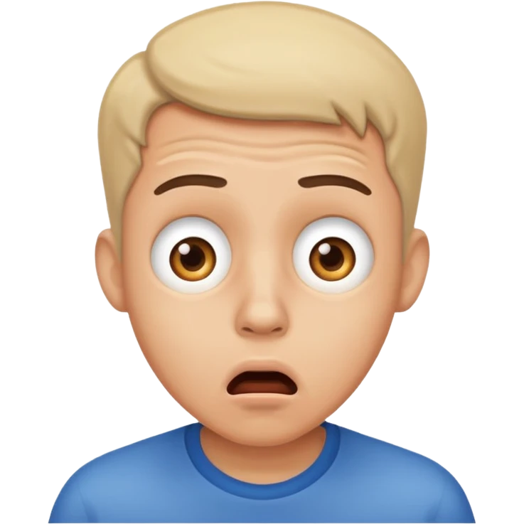 Un homme choqué emoji