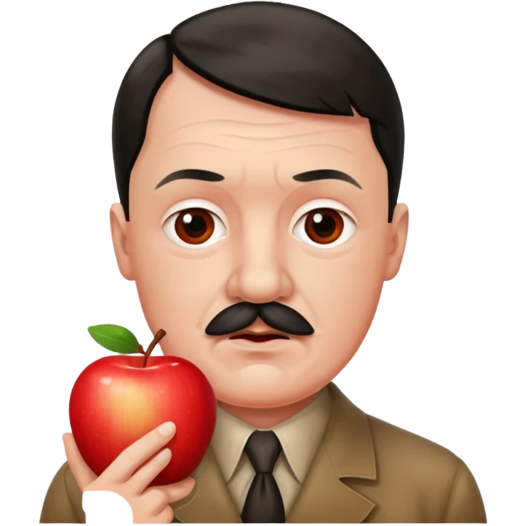 Hitler qui mange une pomme  emoji