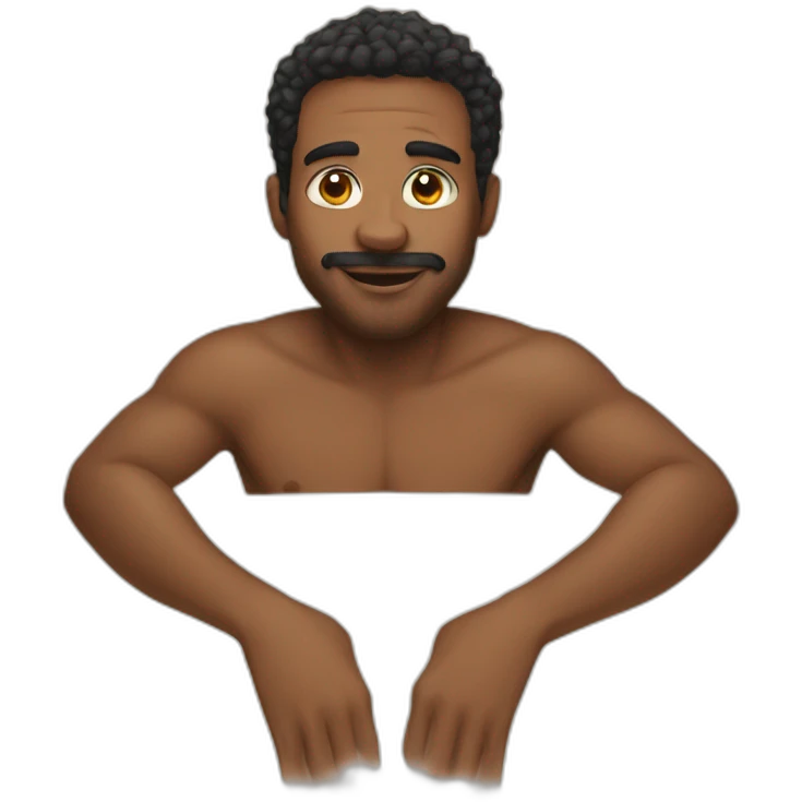 man bathtub knees thighs shirtless emoji