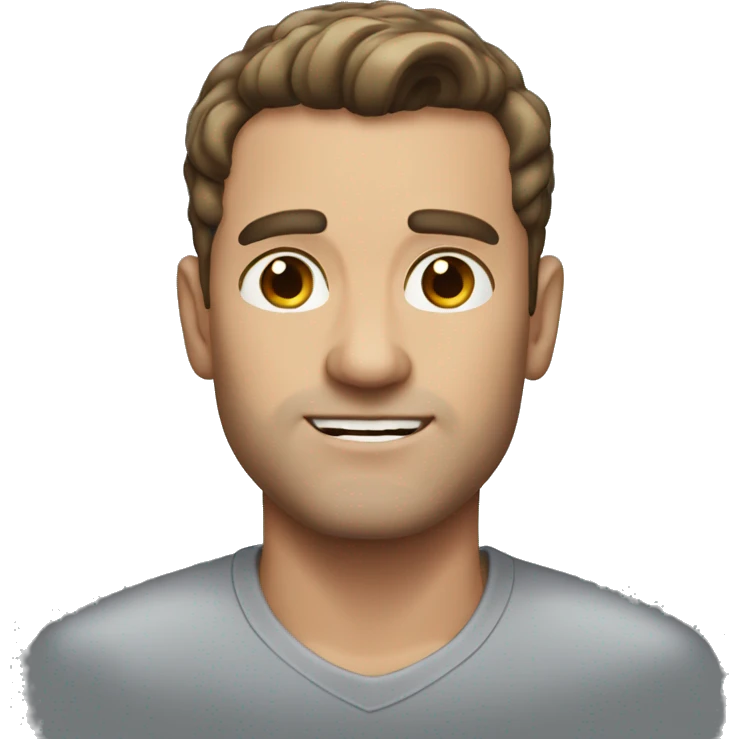 Handsome man with widows peak  emoji