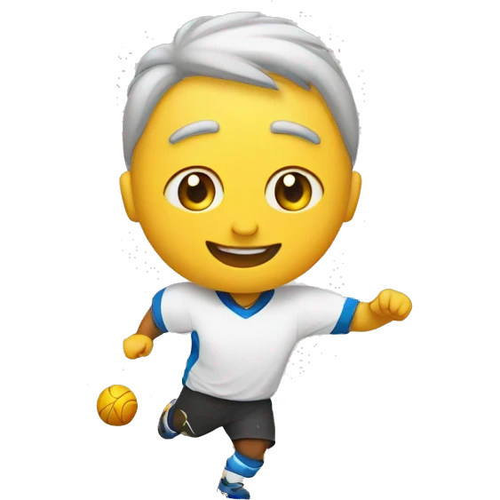 menino jogando bola emoji