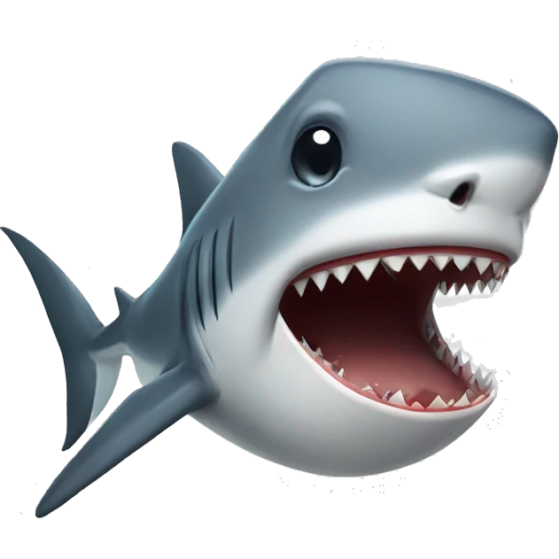 A shark crying  emoji