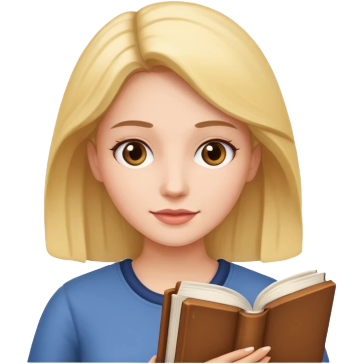 책 들고 있는 여자 emoji