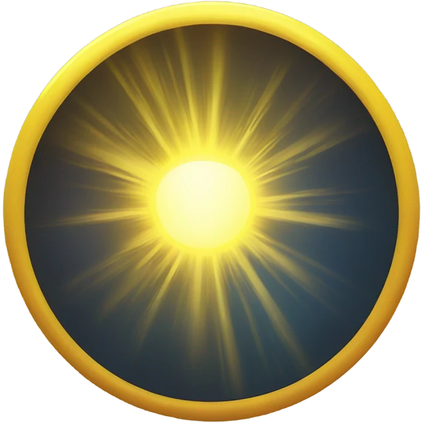 Glowing yellow orb rays of light emoji