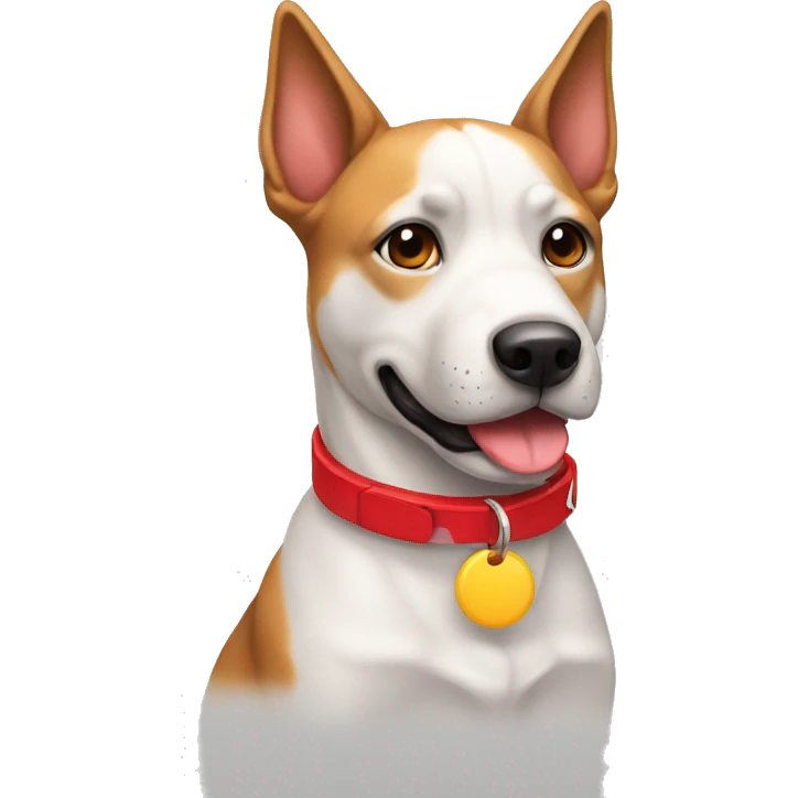 Perro con collar rojo  emoji