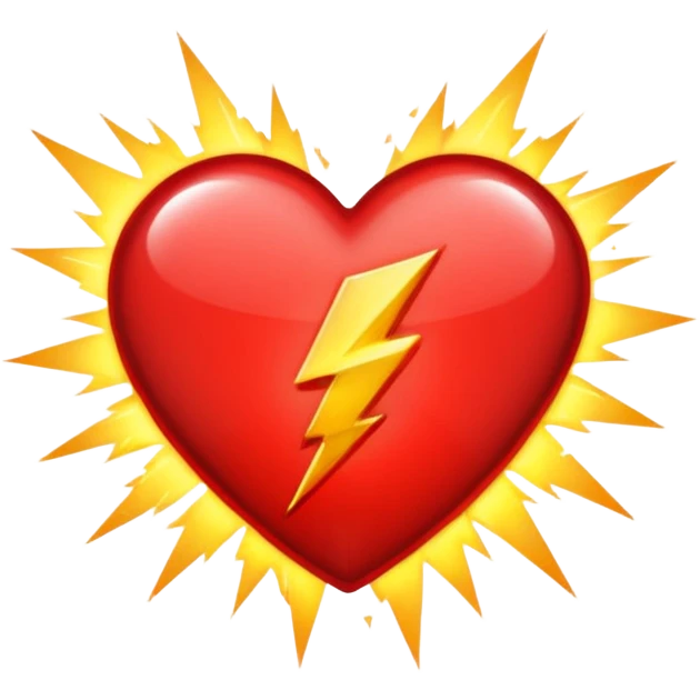 The flash on valentines emoji