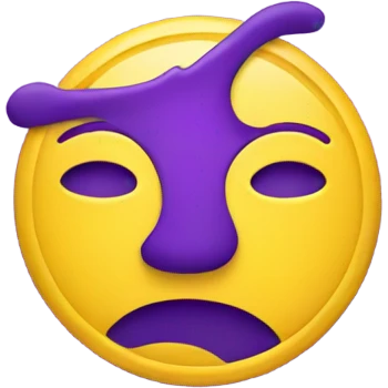a Wavy yellow rectangle with a purple outline circle in the middle  emoji