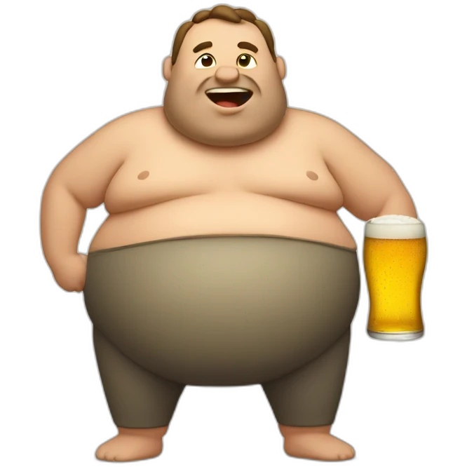 Beer belly men emoji