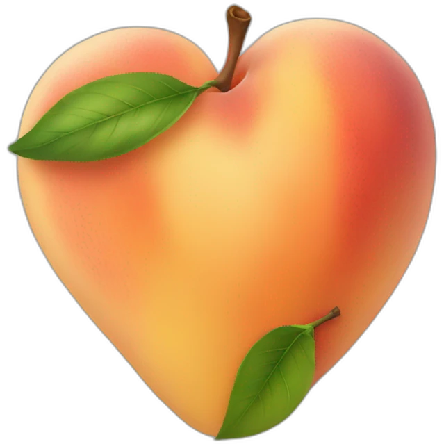 Peach heart emoji