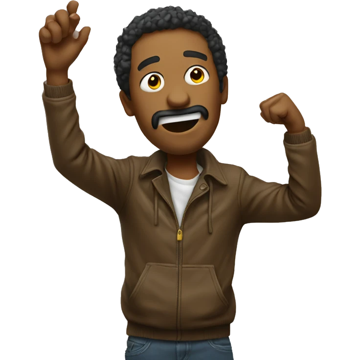 Man doing dab  emoji