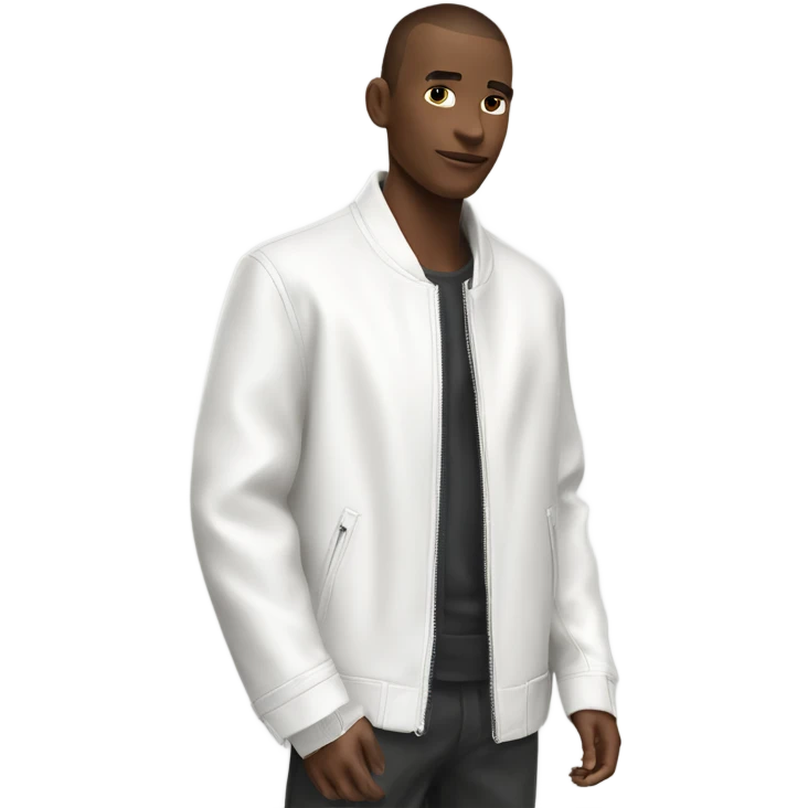 Calvin Klein jacket white emoji