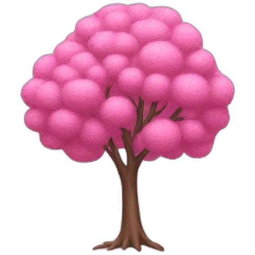 pink tree emoji