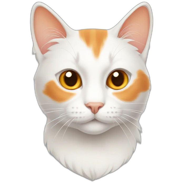 orange White cat emoji