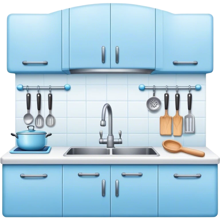 Baby blue kitchen worktop emoji