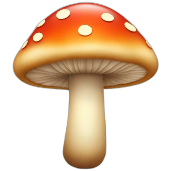 happy mushroom with eyes and birthday candles cake emoji