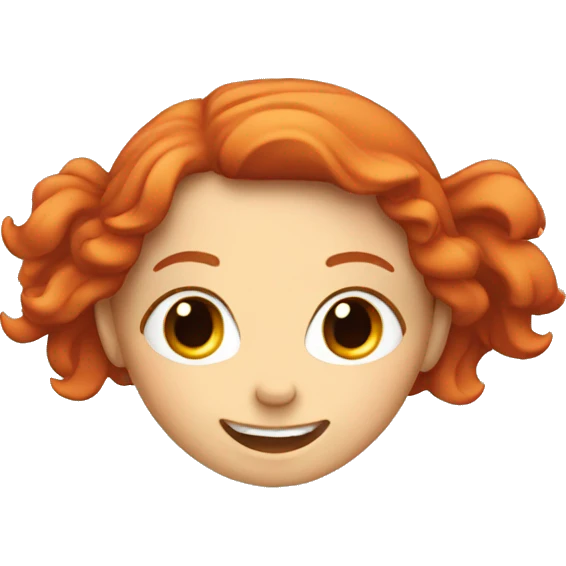 smiling red head girl in car interior emoji
