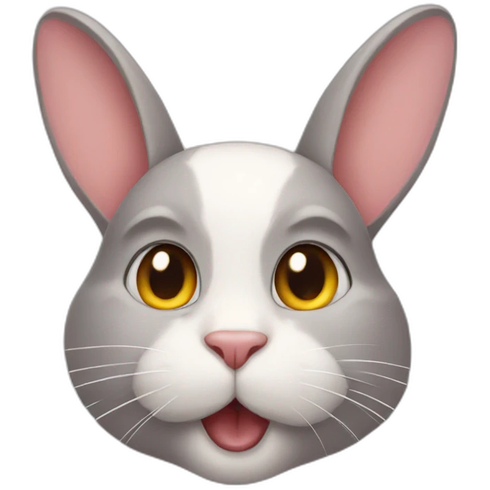 Rabbit and cat emoji