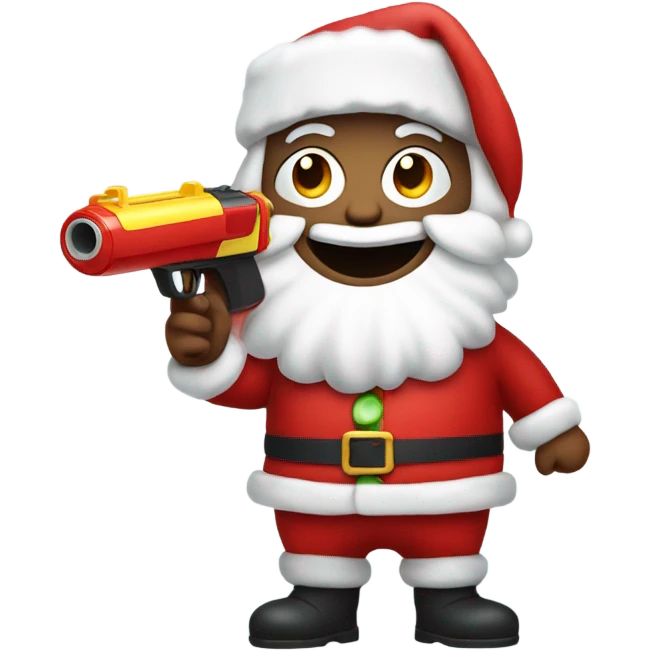 Santa with a water gun emoji