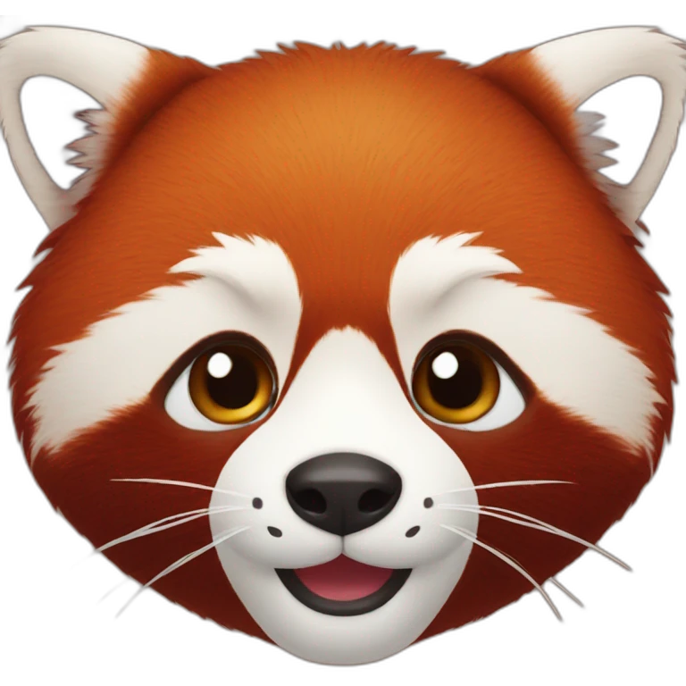 Red panda face emoji