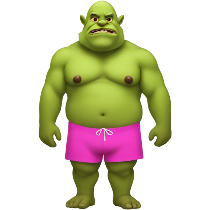 Ogre in a pink bikini  emoji