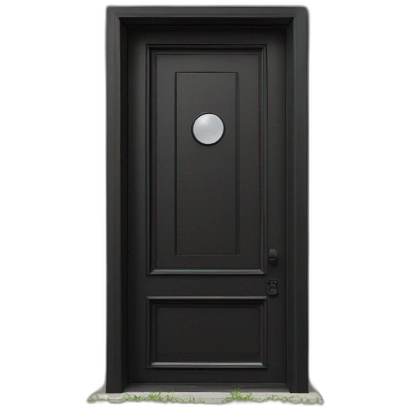 Large windowless rectangular matte black door white th pk ocular handle and a vertical BCD sight Adjace emoji
