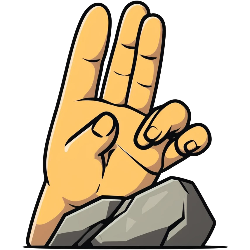 Rock on hand gesture with light skin tone for final slide emoji