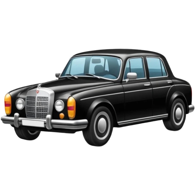 Crée-moi une voiture noire, berline, très classe La voiture  en long 2025classe S que d’un côté  emoji