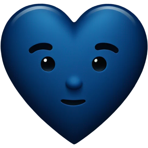 Dark blue heart emoji